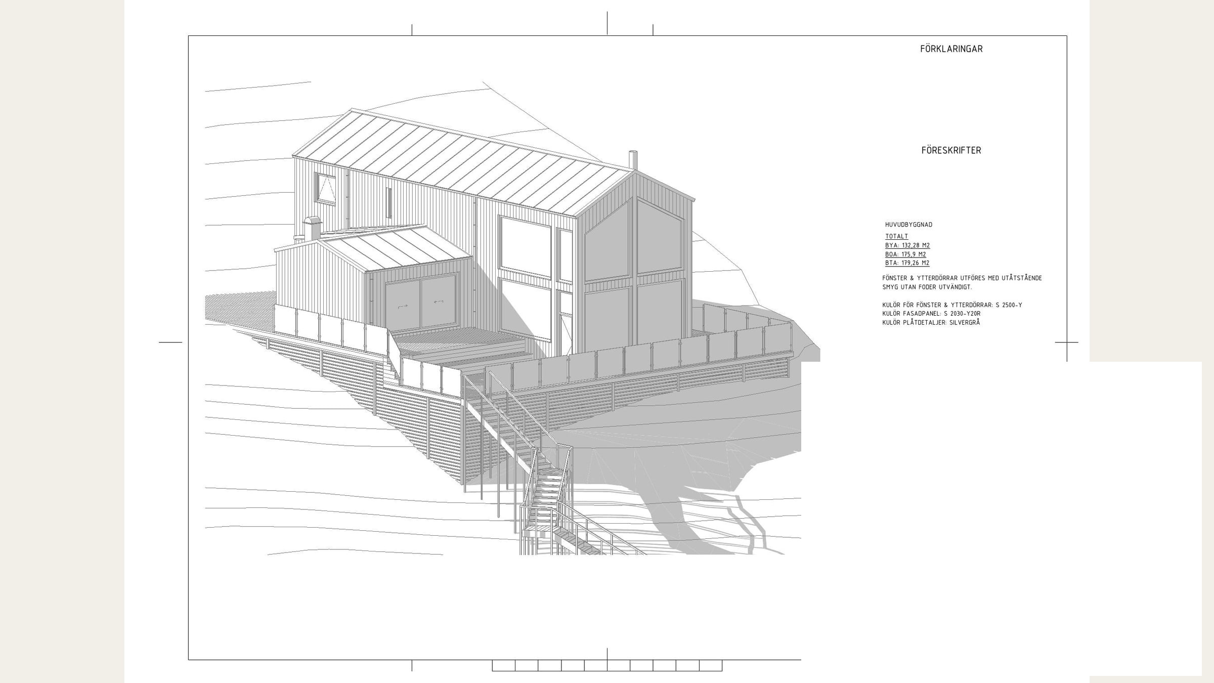 Relationsvisualisering av bostadens tillbyggda volymer